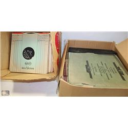 2 BOXES OF "78" RECORDS INCLUDES PUCCINI, LABOHEME