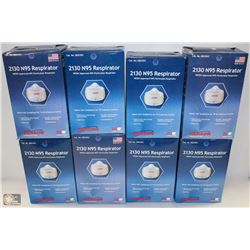LOT OF 8 BOXES OF N95 REPSIRATORS