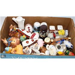 BOX OF COLLECTIBLE SALT & PEPPER SHAKERS