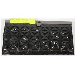 BLACK LEATHER LOOK WALLET