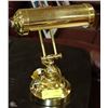 Image 1 : BRASS TONE BANKERS LAMP