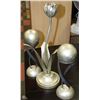 Image 1 : SILVER TULIP CANDLE HOLDER AND SILVER BALL DECOR
