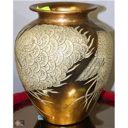 NEW ETCHED "PHOENIX" BIRD VASE