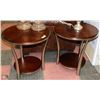 Image 1 : 2 WOOD AND METAL  END TABLES