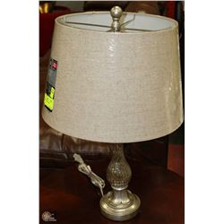SILVER TULIP LOOKING  BASE TABLE LAMP