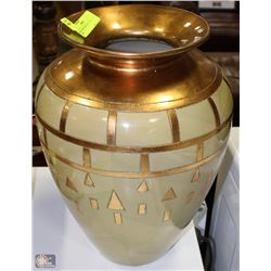 NEW IVORY AND GOLD TONE LARGE VASE