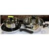 Image 1 : SET OF STAINLESS POTS & FRYPAN