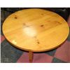 Image 1 : VINTAGE SOLID WOOD COFFEE TABLE 42" DIAMETER