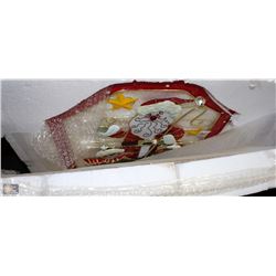 NEW METAL & STAINED GLASS FIREPLACE FOLDING SCREEN