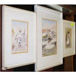 3 PC STORAGE SEIZURE 1980 WATER COLOUR