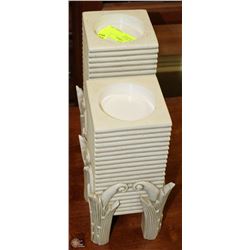 PAIR OF MATCHING HEAVY CANDLE HOLDERS