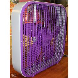 SUNBEAM SQUARE FLOOR FAN - PURPLE