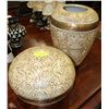 Image 1 : HANDCRAFTED ETCHED FLOWER PATTERN STORAGE