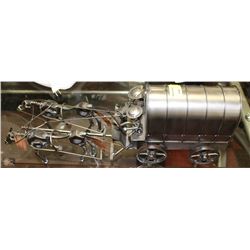 VERY HEAVY METAL HORSE AND CARRIAGE