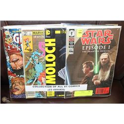 COLLECTION OF 23 ALL #1 COMICS