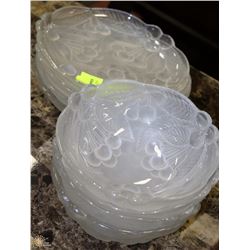 ESTATE FROSTED GLASS BOWL AND PLATE SET