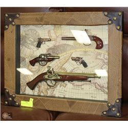 1950'S REPLICA GUN DISPLAY 19"X24"