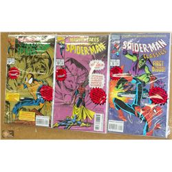 LOT OF 3 SPIDERMAN COMICS STILL SEALED W/ 16 PG