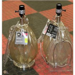 PAIR OF NEW LAMPS NO SHADES ON CHOICE: CRACKLE
