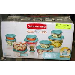 RUBBERMAID 24 PC TUPPERWARE SET