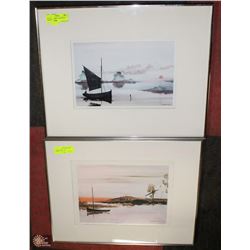 SET OF 2 WATER COLOR PRINTS - SAILBOAT