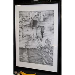 20 X 28 FRAMED PRINT "VISIONARY"