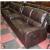 Image 1 : NEW BROWN LEATHERETTE RECLINING SOFA & LOVE SEAT