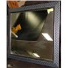 Image 1 : BROWN FRAMED MIRROR CHECKERED PATTERN
