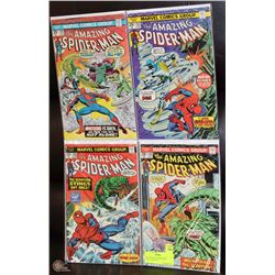 FOUR AMAZING SPIDER-MAN COMICS FROM 1975