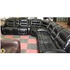 Image 1 : NEW BLACK LEATHERETTE DELUXE RECLINING SECTIONAL