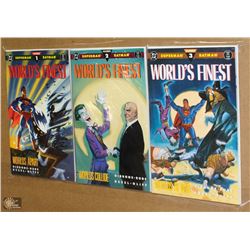 LOT OF 3 WORLD'S FINEST SUPERMAN, BATMAN COMIC