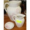 Image 1 : VINTAGE ENGLISH SMALL PITCHER, LARGE PITCHER AND