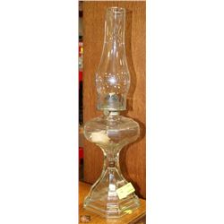 VINTAGE GLASS OIL LAMP