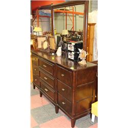 ASHLEY MILLENIUM 9 DRAWER DRESSER WITH MIRROR