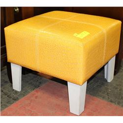 OTTOMAN MARIGOLD COLOR FAUX LEATHER