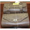 Image 1 : 2 MOTORCYCLE TOOL POUCHES BROWN LEATHER