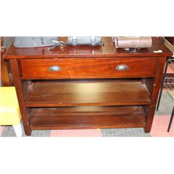 DARK WOOD SIDE TABLE