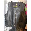 Image 1 : LINED LEATHER CHAPS SIZE XS AND LEATHER VEST