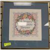 Image 1 : FRAMED 'A SISTERS LOVE LASTS FOREVER' PETIT POINT