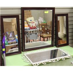 LOT OF 4 MIRRORS