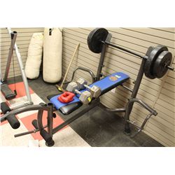 WEIGHT BENCH W/ WEIGHTS