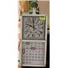 Image 1 : WHITE CLOCK CALENDAR 23X12