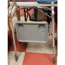 FOLDABLE METAL WALKER WITH NEW TRAY