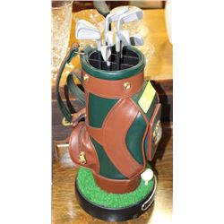 GOLF BAG ALARM CLOCK WITH RADIO