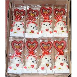 VALENTINES TEDDY BEARS. 8 PER FLAT