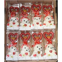 VALENTINES TEDDY BEARS. 8 PER FLAT