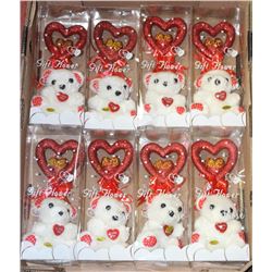 VALENTINES TEDDY BEARS. 8 PER FLAT