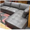 Image 1 : GREY LEATHERETTE SECTIONAL