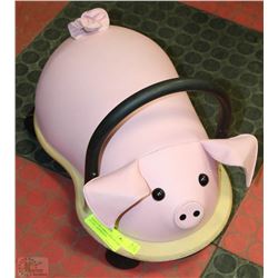 WHEELY BUG SMALL PINK PIG RIDE ON TOY - AUSTRAILIA