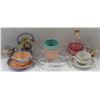 Image 1 : FLAT WITH PINWHEEL CRYSTAL BOWL AND ASSORTED CHINA